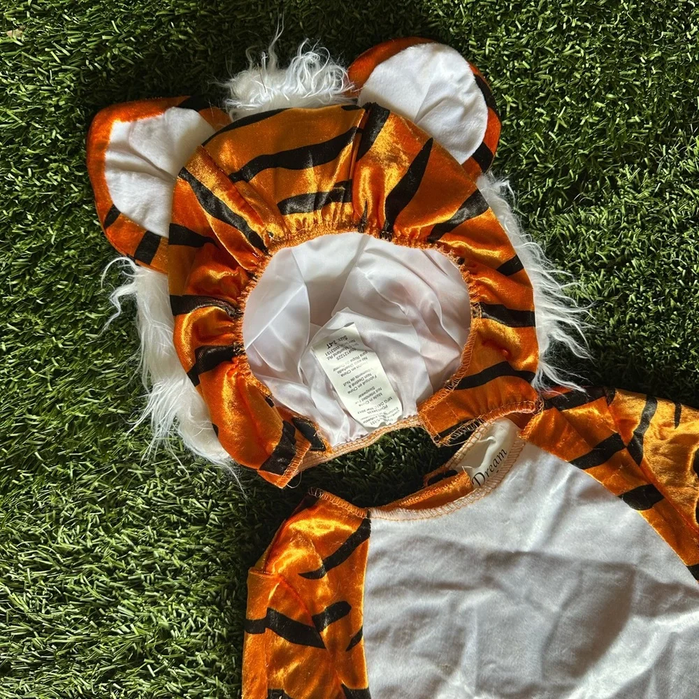 Kids Orange Tiger Costume with Hood